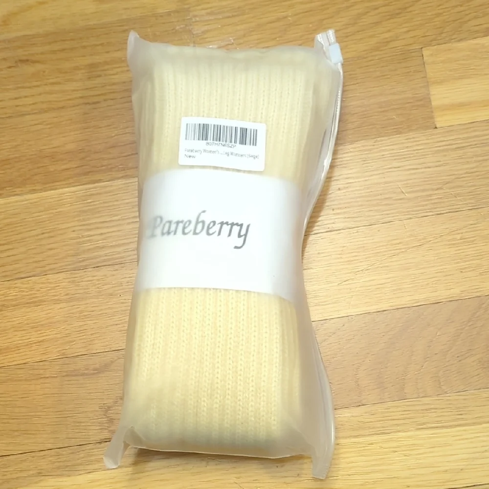 Cozy Beige Knit Leg Warmers - Picture 2 of 4